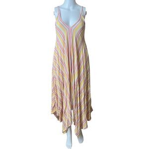 Angie Striped Multicolor Maxi Dress Size Small